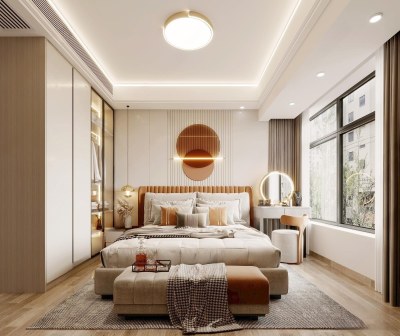 现代家居卧室3D模型下载